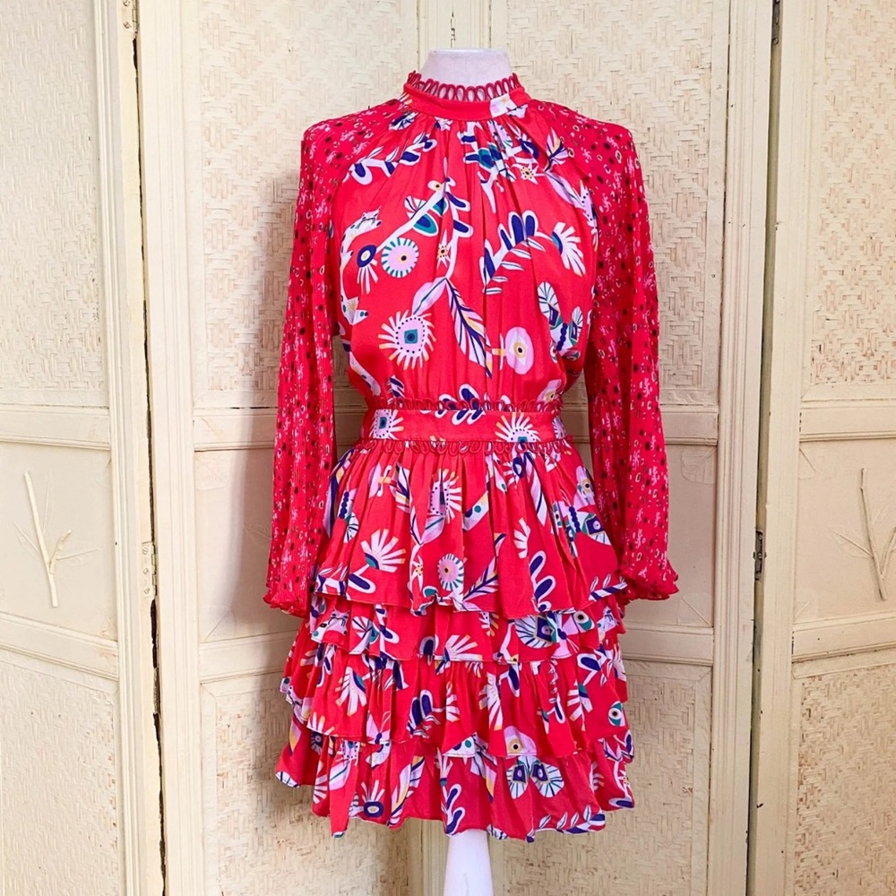 Red floral Celia B Dress in XS Brand New